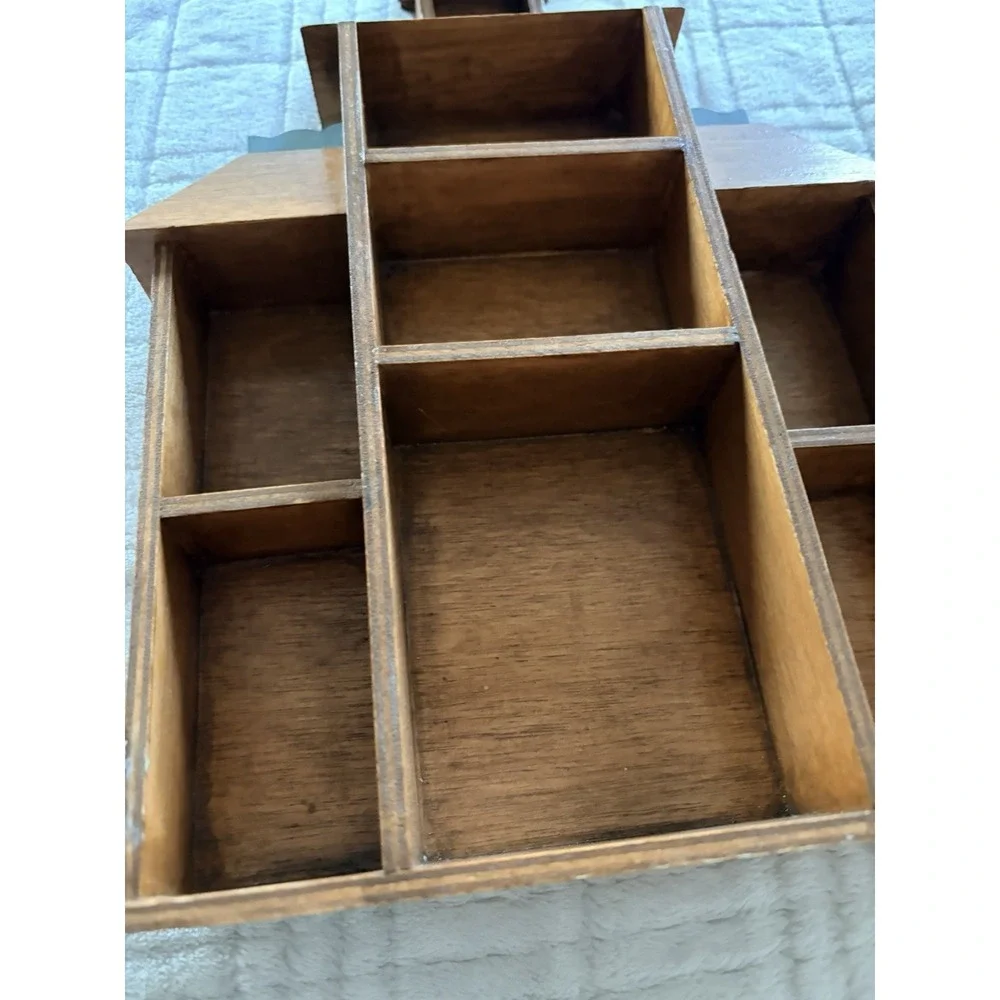 Vintage Display Shelf Wooden House Shadow Box KnickKnack Miniatures Trinkets 12